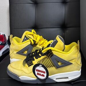 Jordan Yellow and Gray Sneakers